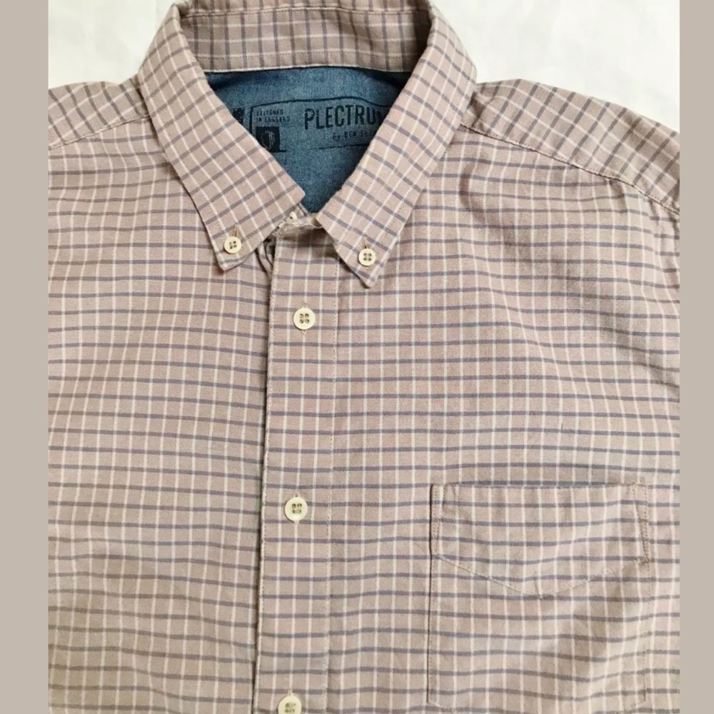 Ben Sherman Plectrum Shirt Cotton L White Sand - Picture 1 of 4